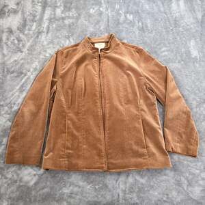 Talbots Petites Brown Stretch Corduroy Blazer Sport Jacket Small